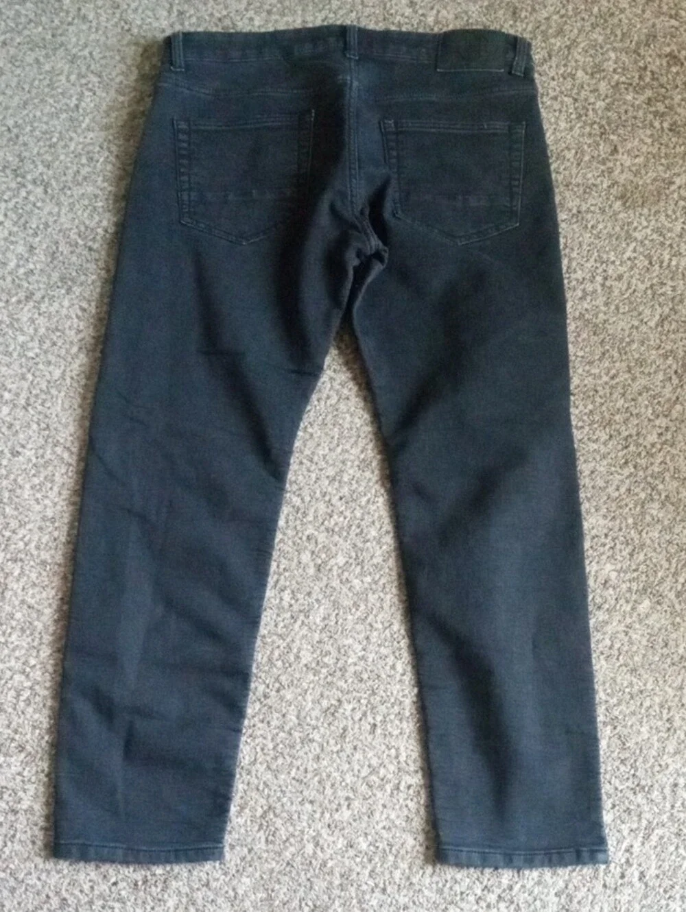 Men's Black Vintage Genes Slim Straight Jeans